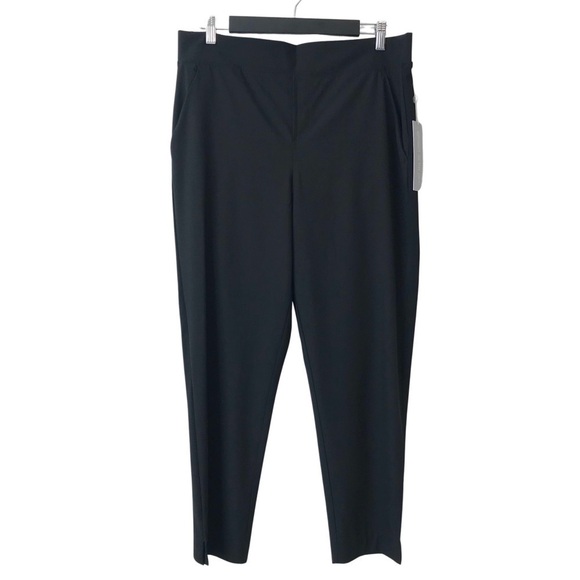 New! EZY WEAR by CH1 Pull On Slim Straight Leg Black Trousers Joggers Pants - Picture 1 of 11